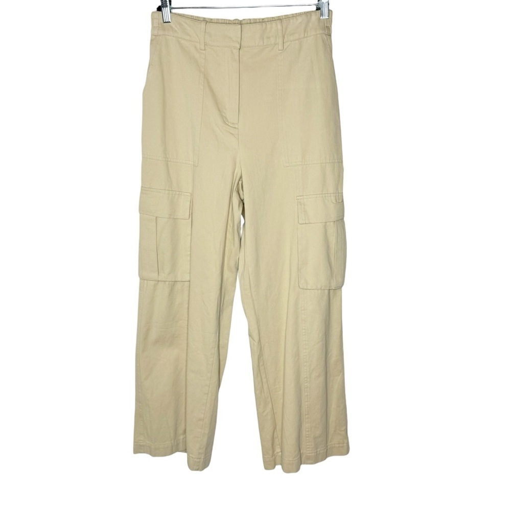 Altar’d State Cargo Wide Leg High Rise Pant Beige Large